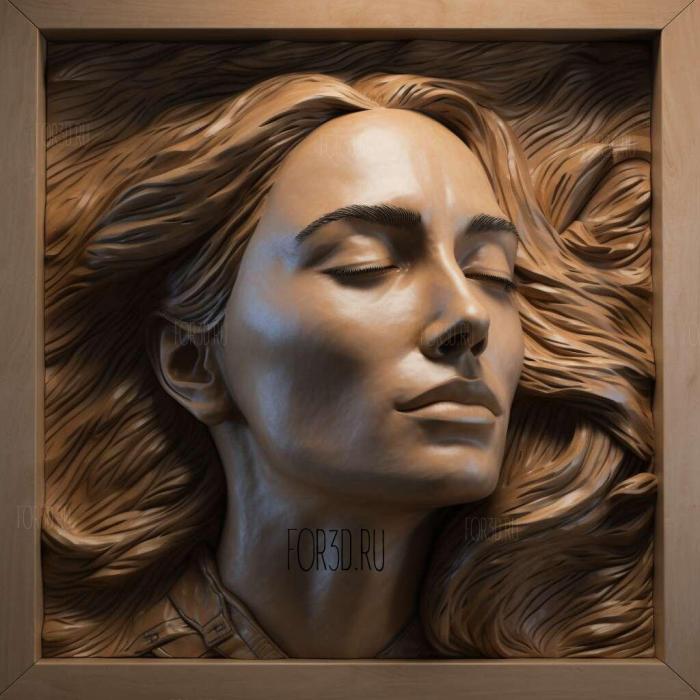 Kate Winslet 3 stl model for CNC